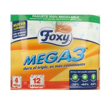 MEGA3 papel higiénico triple duración 4 rollos