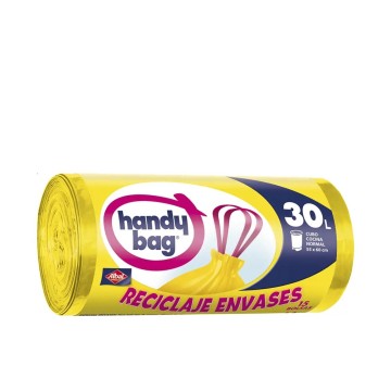 HANDY BAG RECICLADA AMARILLA bolsa basura 30 litros 15 u