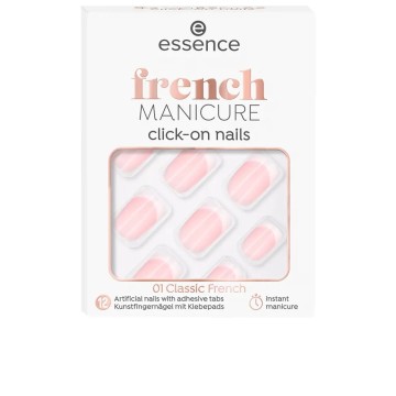 FRENCH manicure click-on nails artificiales 12 u