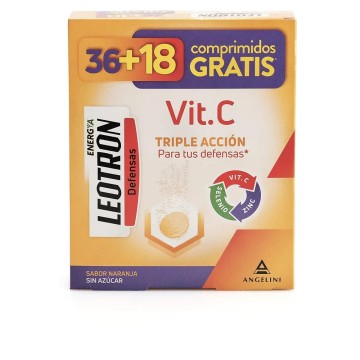 VITAMINA C triple acción comprimidos efervescentes 36 + 18 de regalo Naranja 54 u